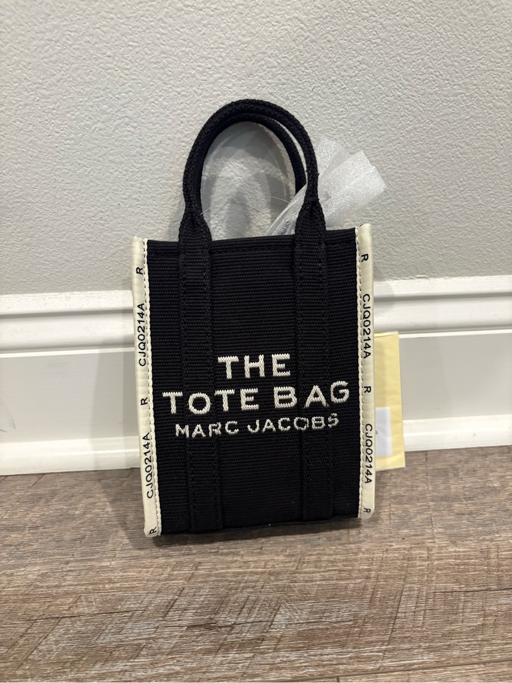 Authentic Marc Jacobs Black Tote Bag with Cream Trim